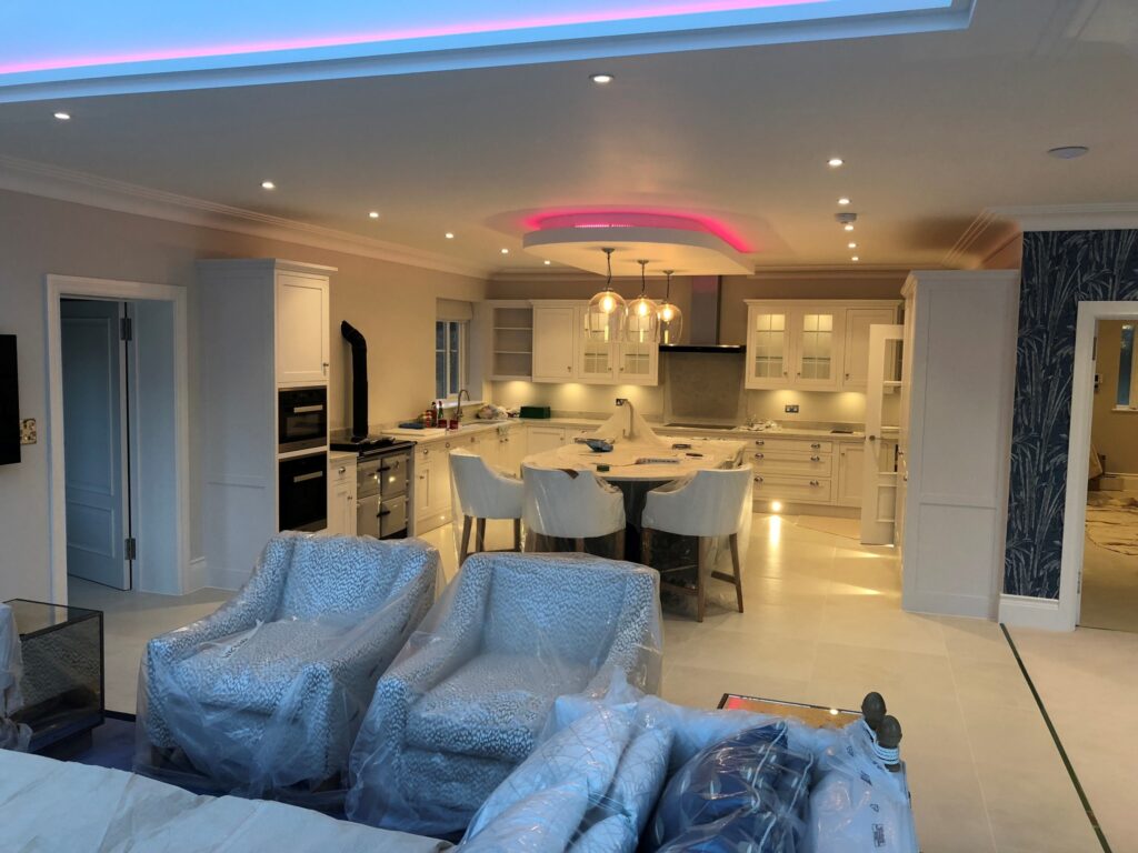 Modern luxury kitchen installed